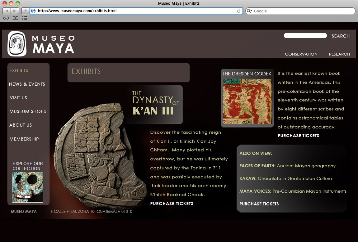 Museo Maya website